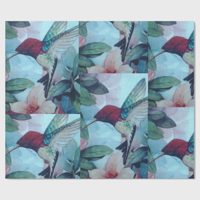 Hummingbird Wrapping Paper (Flat)