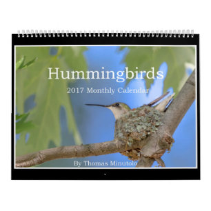 Hummingbirds 2017 Monthly Calendar By Tom Minutolo