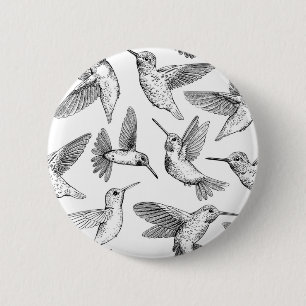 Hummingbirds 6 Cm Round Badge