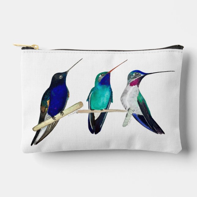 Hummingbirds Accessory Pouch (Front)