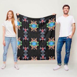 Hummingbirds and Butterflies Fleece Blanket