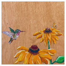 Hummingbirds and Daisy Fabric