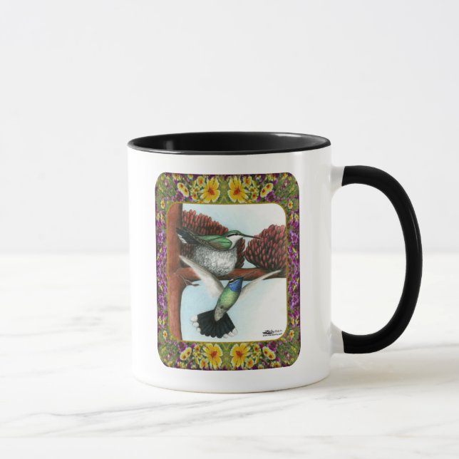 Hummingbirds and Flowers #3 Mug (Right)
