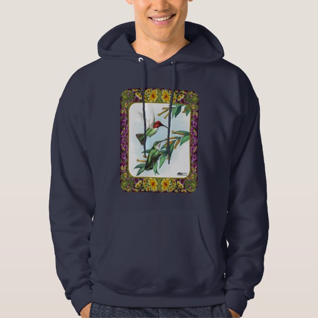 Hummingbirds and Flowers #4 Hoodie (Front)