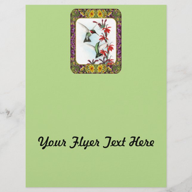 Hummingbirds and Flowers #5 (Front)
