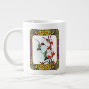 Hummingbirds and Flowers #5 Large Coffee Mug