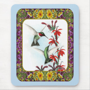 Hummingbirds and Flowers #5 Mouse Mat