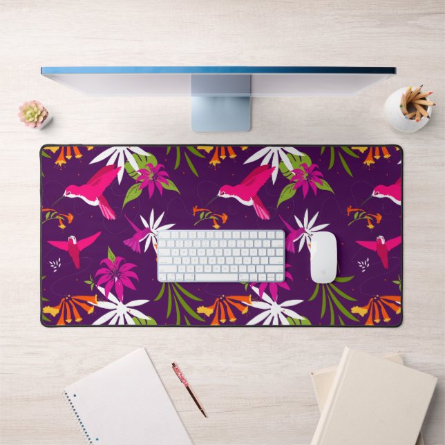 Hummingbirds and Flowers Beautiful  Desk Mat (Office 1)