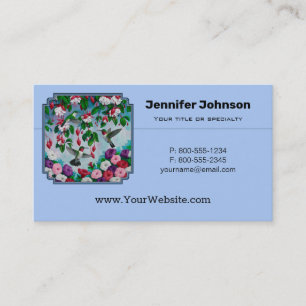 Hummingbirds and Flowers Business Card