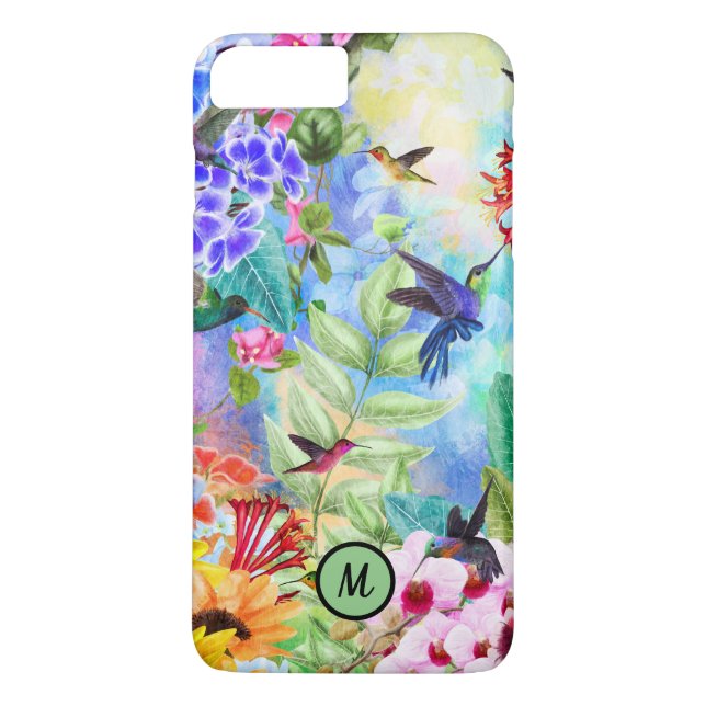 Hummingbirds and Flowers Case-Mate iPhone Case (Back)