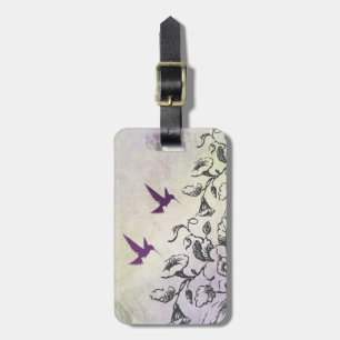 Hummingbirds and Flowers Luggage Tag