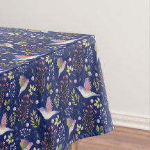 Hummingbirds and Flowers Pattern Custom Background