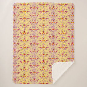 Hummingbirds And Hearts Sherpa Blanket