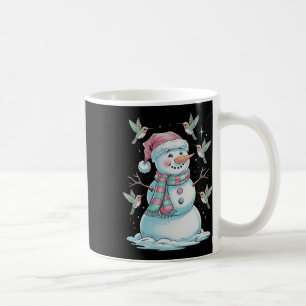 Hummingbirds And Snowman For Animal Lovers Coffee Mug