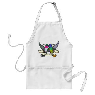 Hummingbirds Artwork Custom Text Domestic Goddess Standard Apron