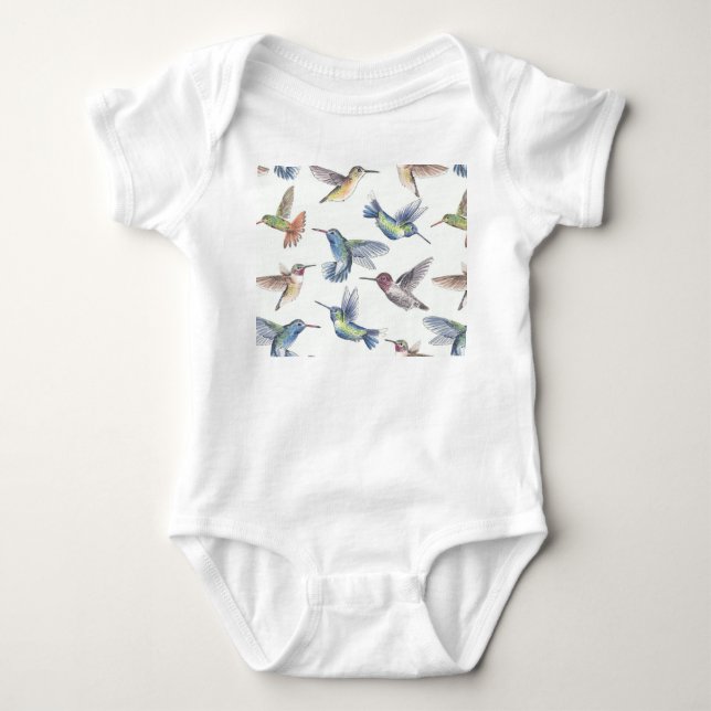 Hummingbirds Baby Bodysuit (Front)