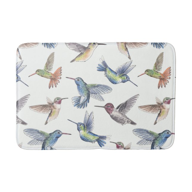 Hummingbirds Bath Mat (Front)