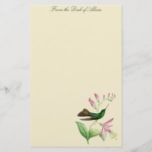 Hummingbirds Birds Flowers Floral Wildlife Animals Stationery