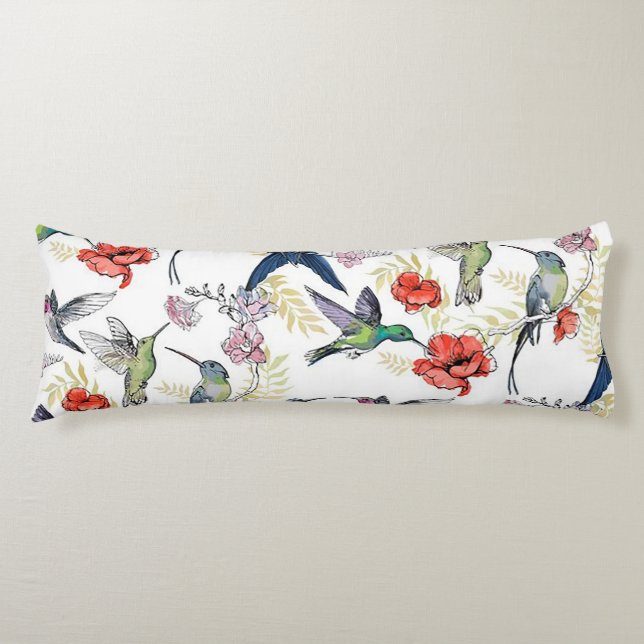 Hummingbirds Body Cushion (Front)