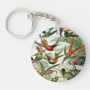Hummingbirds by Ernst Haeckel Key Ring
