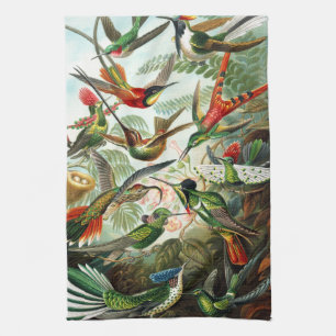 Hummingbirds by Ernst Haeckel Tea Towel