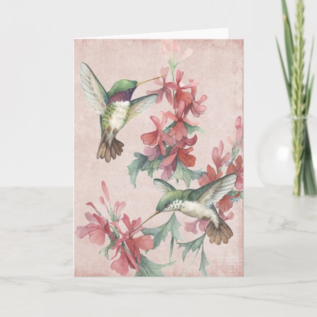 Hummingbirds Card (Front)