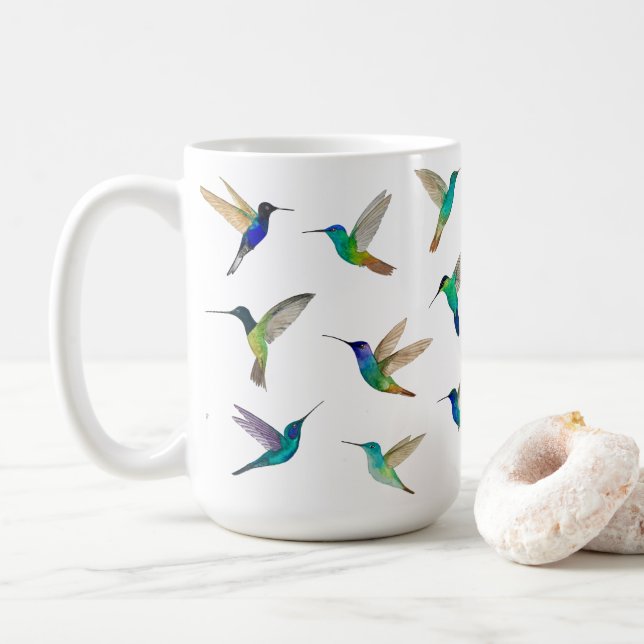 Hummingbirds Coffee Mug (With Donut)