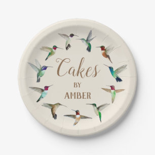 Hummingbirds Custom Paper Plates