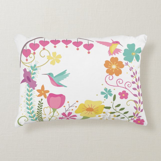 Hummingbirds Decorative Cushion (Front)