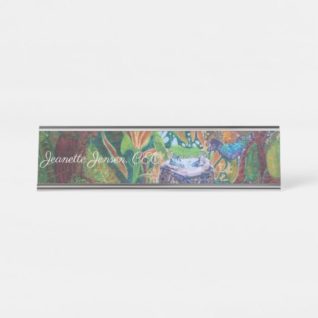 Hummingbirds Desk Name Plate (Front)