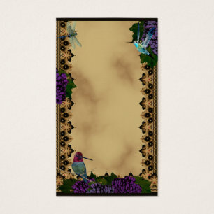 Hummingbirds, Dragonfly, and Grapes Victorian