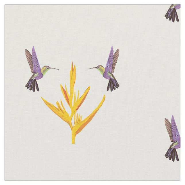 Hummingbirds Dream Fabric (Close Up)