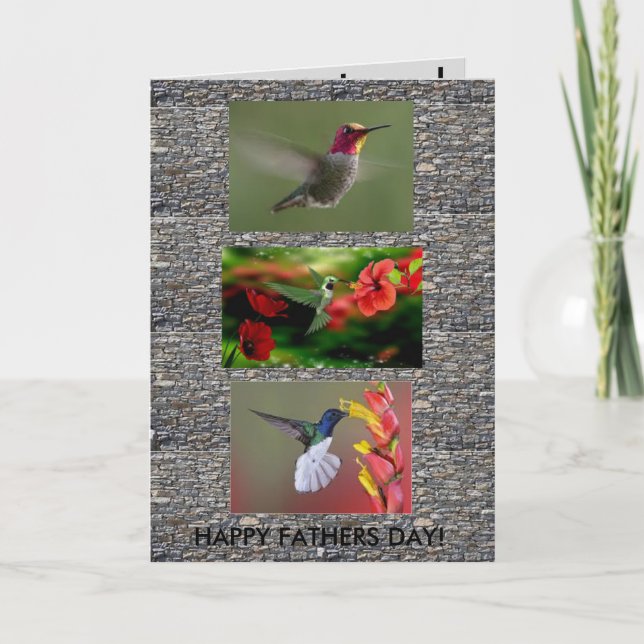 Hummingbirds Fathers day card (Front)