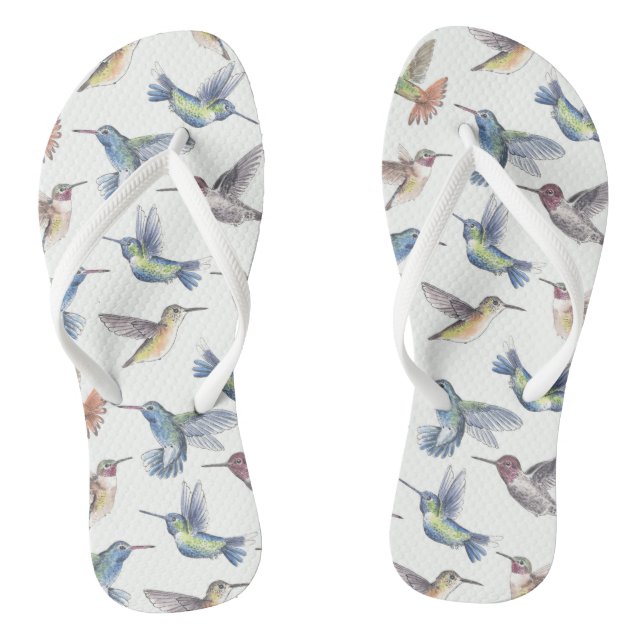 Hummingbirds Flip Flops (Footbed)