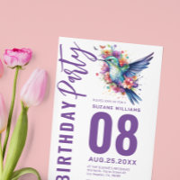Hummingbirds Floral Bouquer Birthday Party