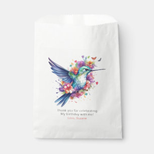 Hummingbirds Floral Bouquet Birthday Party Favour Bags