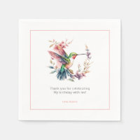 Hummingbirds Floral Wreath Bithday Party