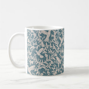 Hummingbirds foliage blue coffee mug