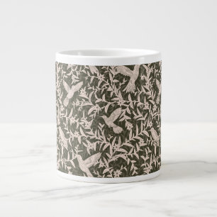 Hummingbirds foliage forest green large coffee mug