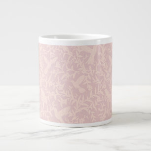 Hummingbirds foliage pink large coffee mug