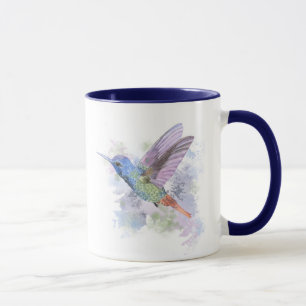 Hummingbirds Garden Bird Watercolor Art Mug
