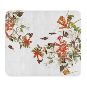 Hummingbirds Glass Cutting Board