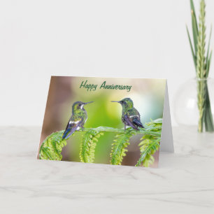 Hummingbirds Happy Anniversary Card