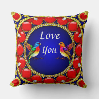 💖 Hummingbirds Heart Garden Art Gift For Couples Cushion