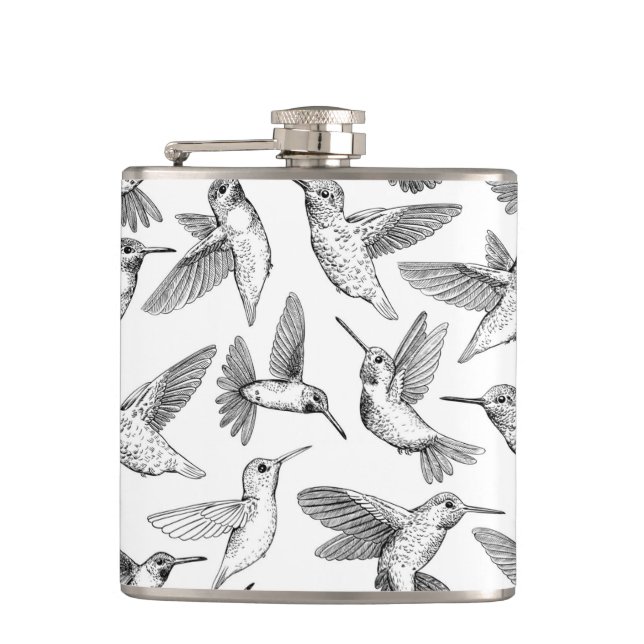 Hummingbirds Hip Flask (Front)