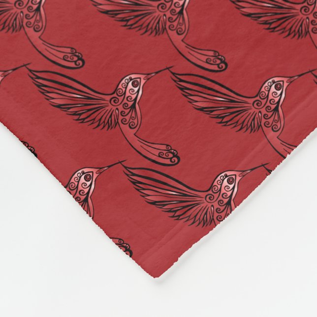 Hummingbirds II Fleece Blanket (Corner)