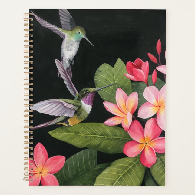 Hummingbirds In the Plumeria Planner (Front)