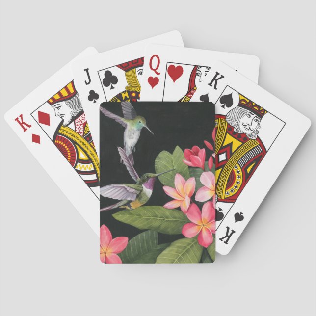 Hummingbirds In the Plumeria Playing Cards (Back)
