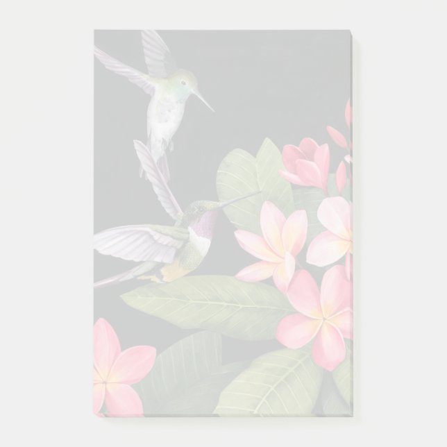 Hummingbirds In the Plumeria Post-it Notes (Front)