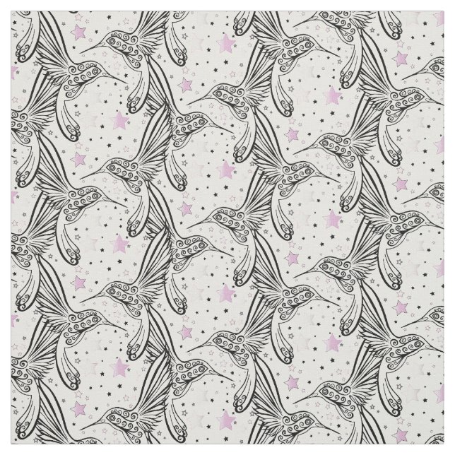 Hummingbirds IV Fabric (Swatch)